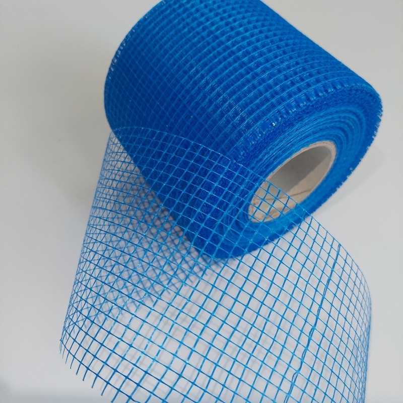 Fita telada placa cimentícia fibra de vidro azul 10 cm x 45 m