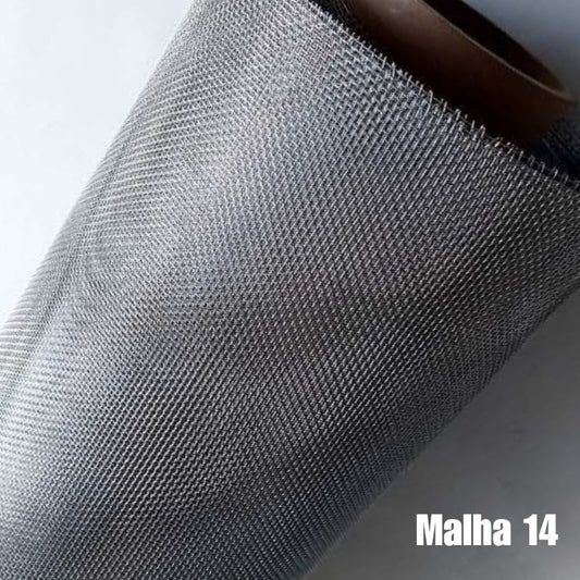 tela mosquiteira aço inox malha 14 ( 1,00 m x 30 m )
